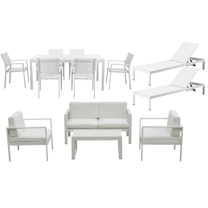 Aynura 13 Piece Rattan Lounge Dining with Cushions