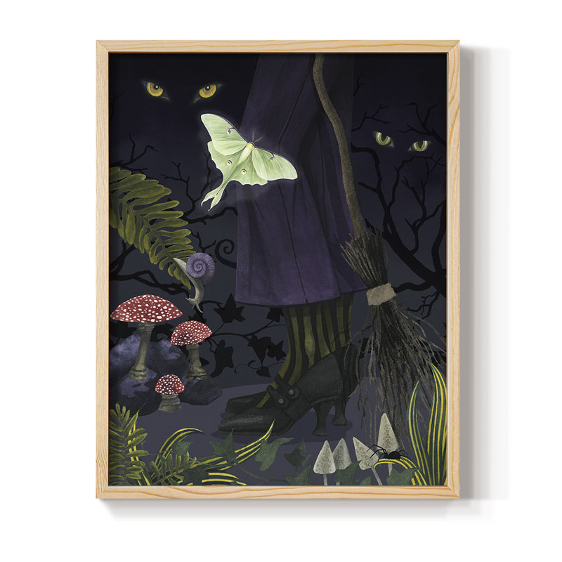 Reproduction encadrée Hall Hall Forest II - bois massif, 30" H x 24" W