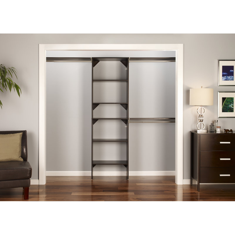SuiteSymphony up to 3.05m Wide Wardrobe Clothes Storage System by ClosetMaid, Espresso