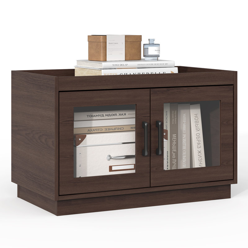 Stackable Storage Drawers, 28" Wide Storage Bins With 2 Doors For Closet Organizers, Wood Stackable Closet Organizer Modern Large Stackable Units For Living Room Hallway Bedroom, Brown