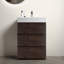 Meuble-lavabo simple 24 po avec comptoir en céramique Deanise-707973609