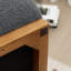 Repose-pieds carré en bois massif-104597403