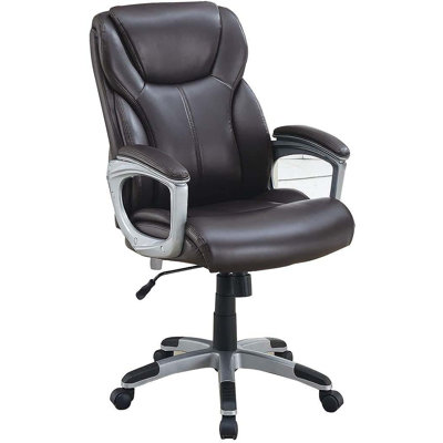 Mid-Century Ergonomic Office Chair with Adjustable Height, Swivel and Rolling Features, Breathable Fabric for Home and Office Comfort