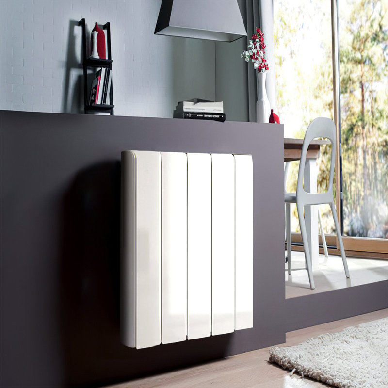 Symple Stuff 5120 BTU Electric Panel Space Heater with Adjustable Thermostat, White, 1000W, 58cm H x 44.5cm W x 9cm D