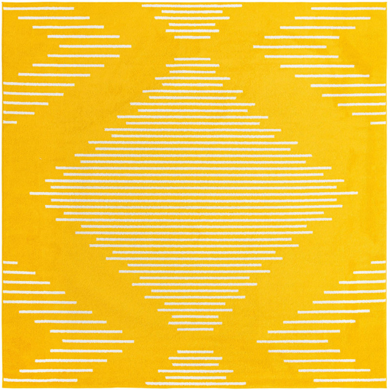 Geometric Indoor Rug, Square 9'10"