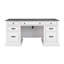 Solid Wood Executive Desk with Power Outlet-843554738