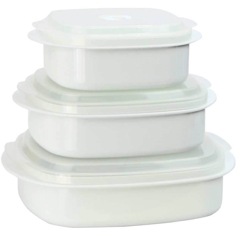Ensemble de 3 contenants alimentaires Argelis, Blanc
