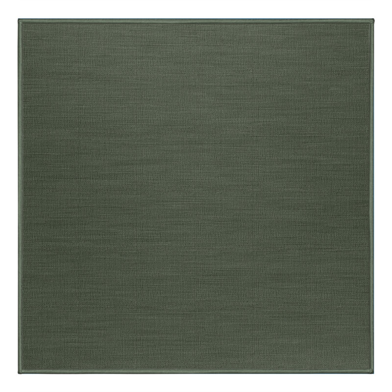Tapis vert uni lavable à la machine, Carré 4 pi
