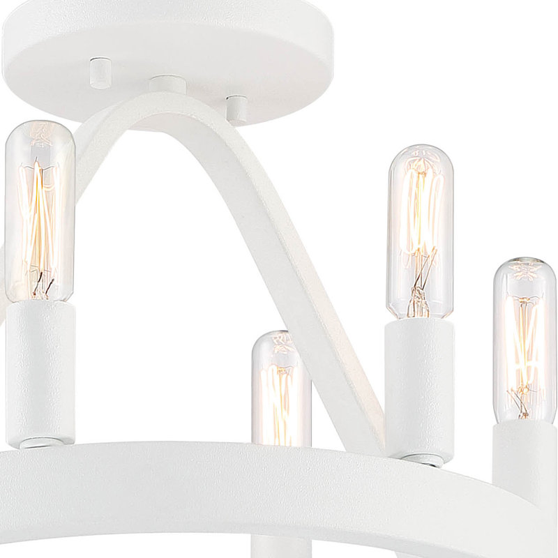 Sareena Semi Flush Mount, Matte White