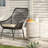 Travertine-Style Round Ribbed MgO Side Table