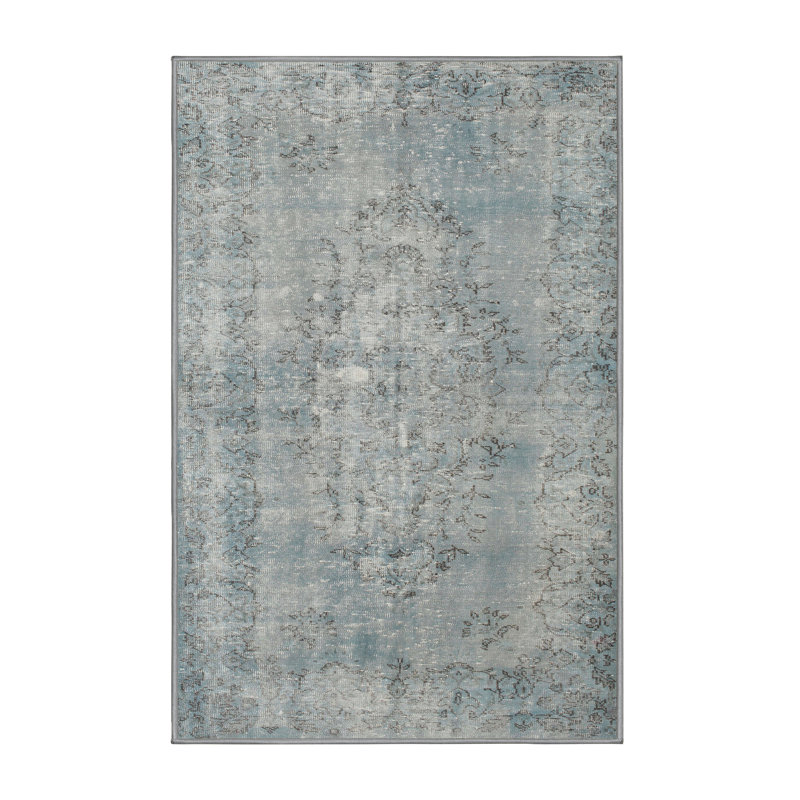 Tapis contemporain gris, Rectangle 4 pi x 6 pi