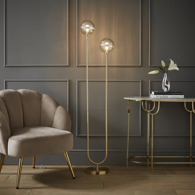 Chessy 153cm Plated Traditional Floor Lamp