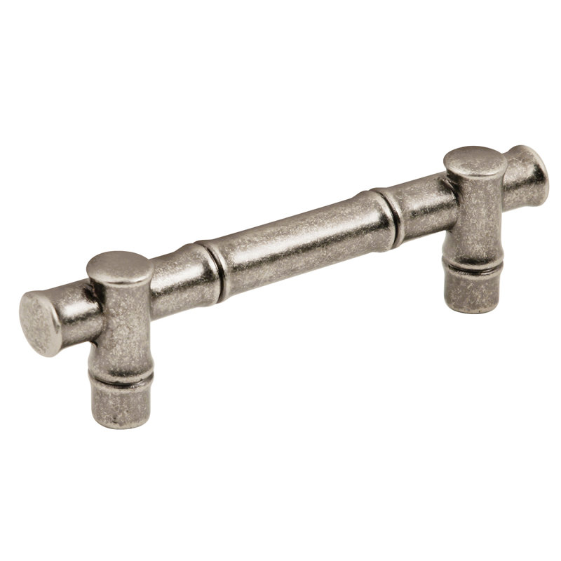 Poignée à barre centrale de 3 3/4" Junzi, Nickel noir vibré, 3 3/4"