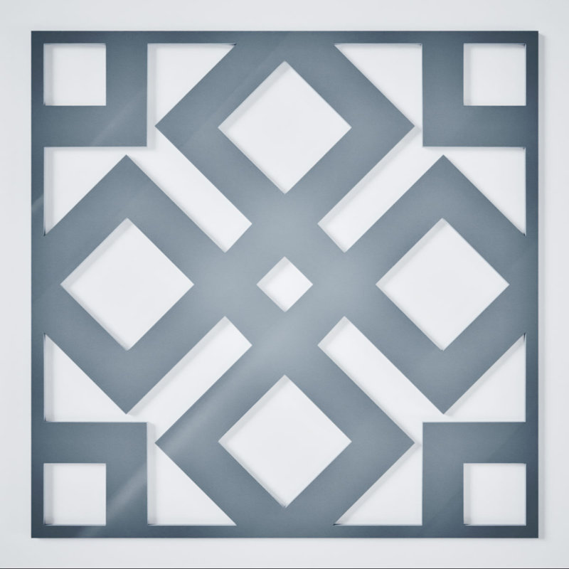 Panneaux muraux décoratifs en acrylique Blendon, moyen, l 15 3/8 po x H 15 3/8 po x T 1/8 po, gris foncé, Gris foncé