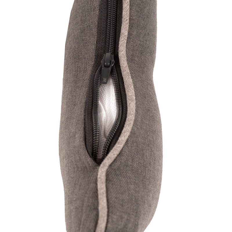 Coussin GreenDog Luxe, L / XL (l 19 po x H 10 po), Gris foncé