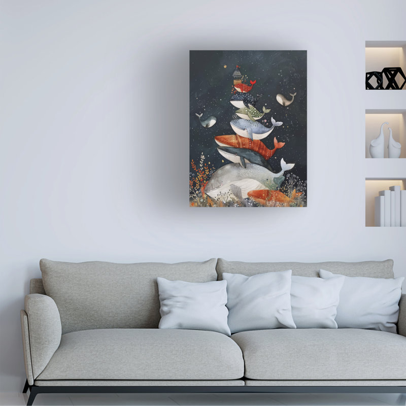 Bolog Doron David Pile Of Whales Canvas Art, 19" H x 14" W