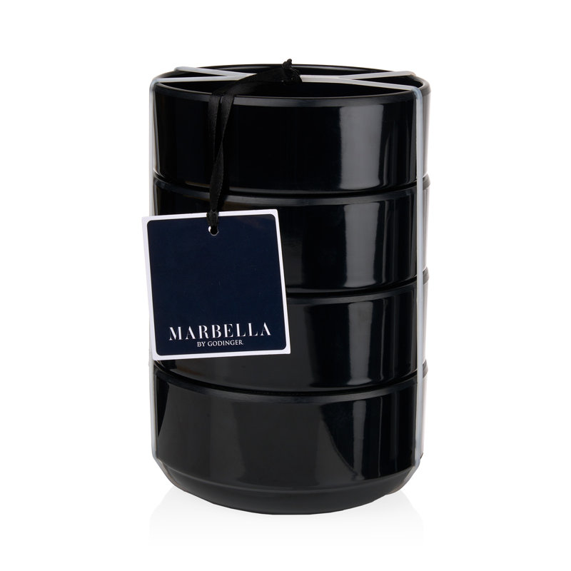 Marbella Melamine Stacking Cereal Bowl, Black
