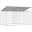 Dog Cage Dog Kennel Outdoor Dog Crate Pet House Grey Galvanised Steel