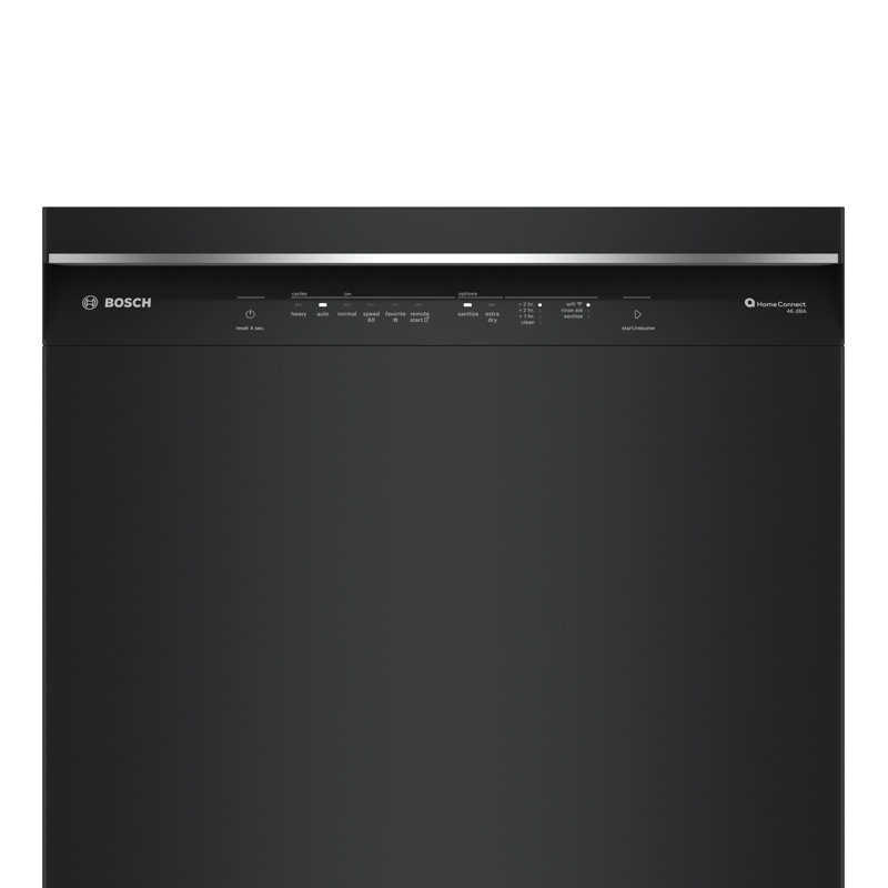 24" Black Stainless Steel Built-In Smart Dishwasher
