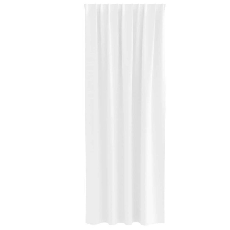 Blackout Curtain Pair, 260cm Width x 140cm Drop, Bright White