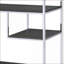 Bibliothèque, chêne gris rustique & amp; Rangement ouvert chromé à 8 tablettes | Gris rustique | Bois et métal