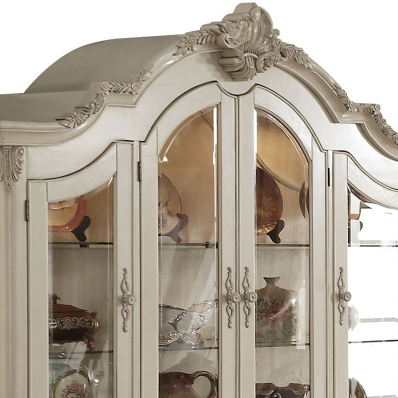Huche en bois avec éclairage en bois, Beige