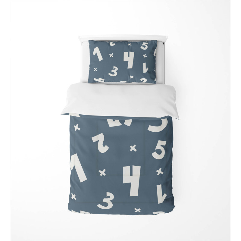 Numbers Comforter Set, Blue