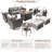 GRS Premium All-Weather Wicker 9 - Person Patio Conversation Set with Cushions-111065714-111065721