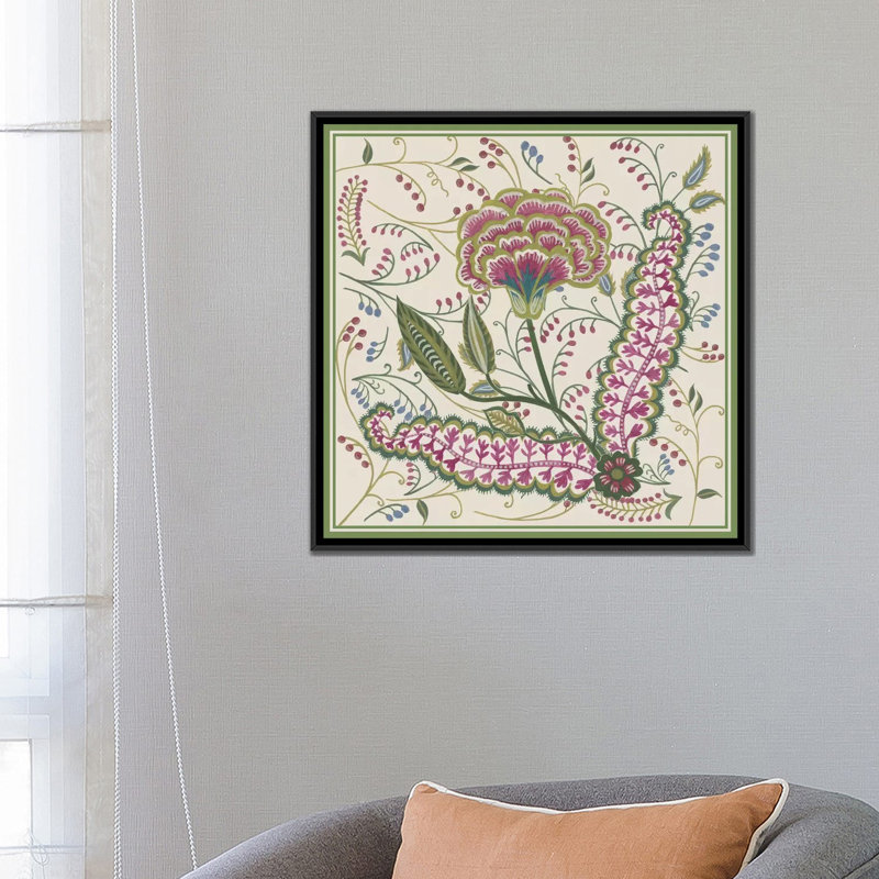 «Chintz Composition I» par Melissa Wang, reproduction sur toile tendue sur châssis, H 18 po x l 18 po x P 1,5 po