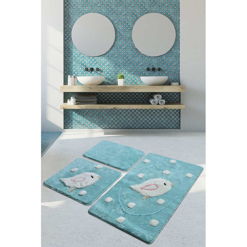 Ensemble de tapis de bain 3 pièces Brashears