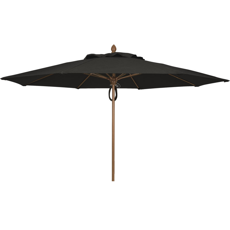 Parasol de marché 11 'Prestige, Sunbrella® - noir, Bronze champagne
