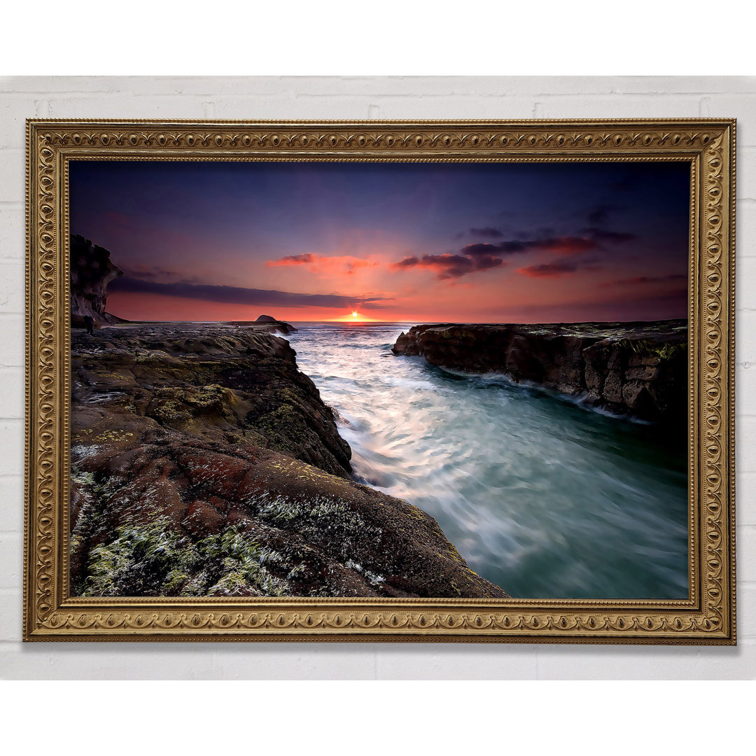 Sonnenuntergang am Muriwai Strand - Einzelne Bilderrahmen Kunstdrucke