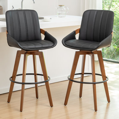 Swivel Yes Faux Leather Bar Stool