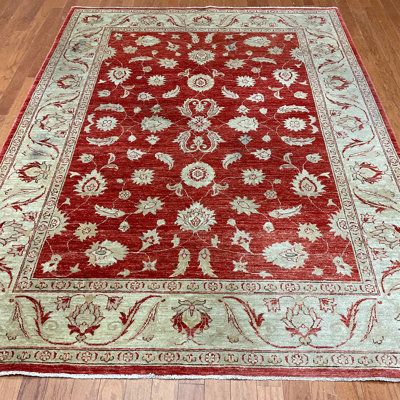 Bungalow Rose Handmade Oushak Wool Rug