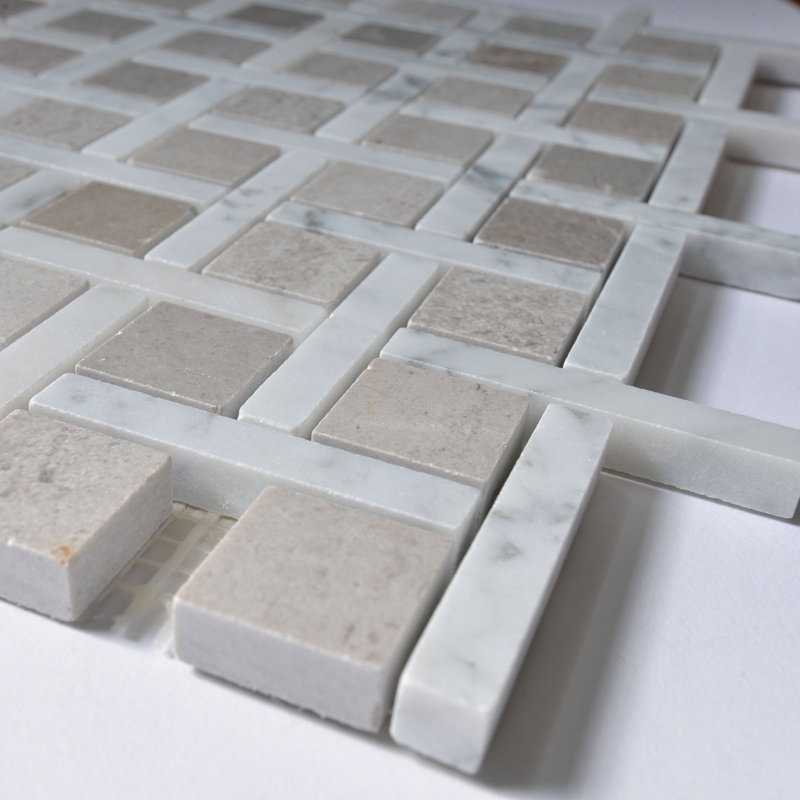 Carreau de mur et de plancher à motif mosaïque d'appartement, Atlanta - Chêne blanc