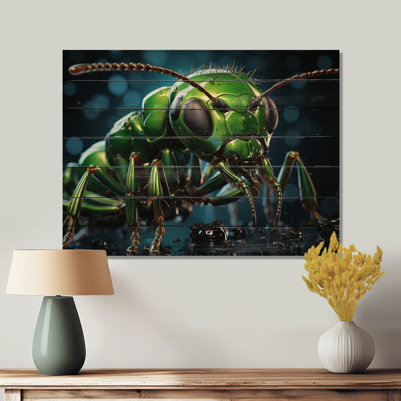 Art mural sur bois de pin naturel Neon Trailblazer, H 30 po x l 40 po