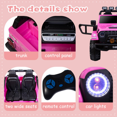 Remote Control 2-seater Battery Powered Ride On Toy