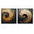 Gold Black Spiral Poteries - Abstract Spirals Square Collage Set Of 2-101846913-101846912