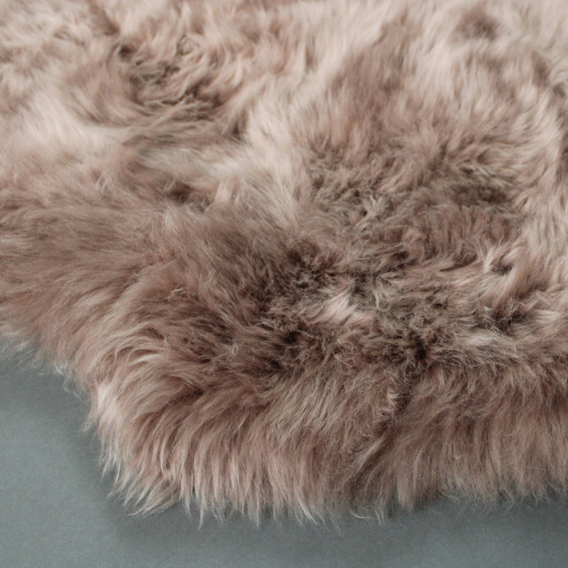 Solid Colour Sheepskin 162cm X 180cm Area Rug