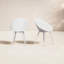 Chaise d'appoint de salle à manger en plastique 2pc Norna-403536083