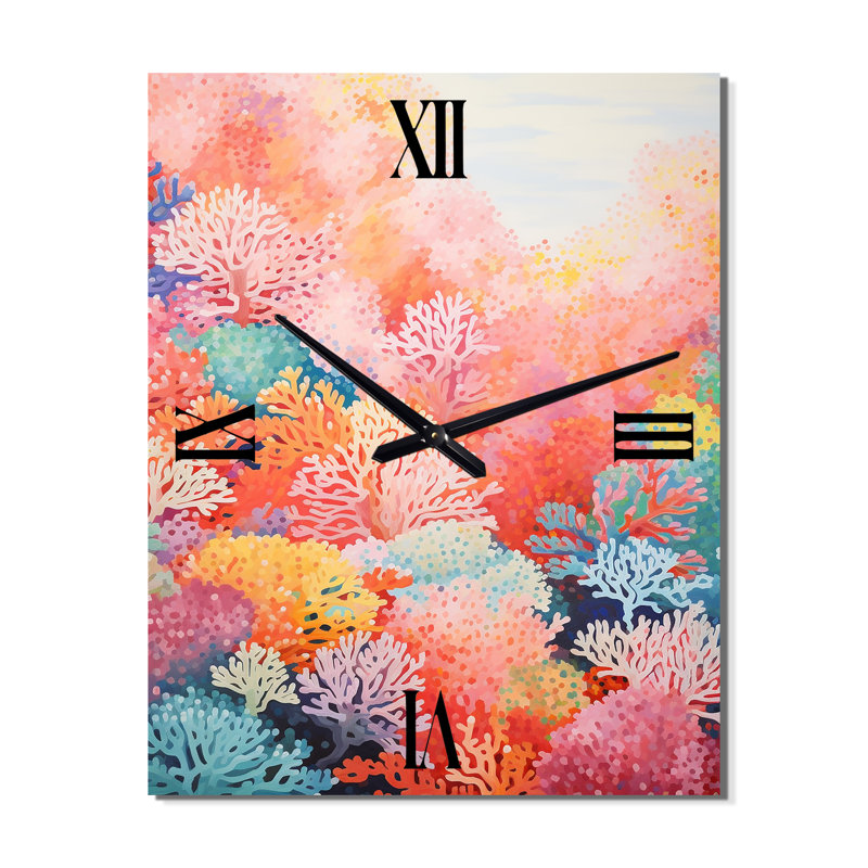 Jodette - Horloge murale corail surdimensionnée, Petit