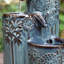 Fontaine de table en céramique turquoise à 3 niveaux H 10 "avec pompe et lumière DEL (KD)