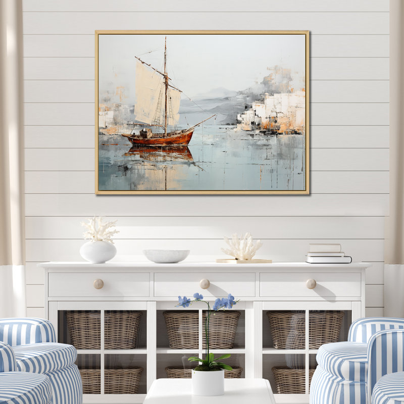Reproduction d'art sur toile, "Alfonza", H 30 po x l 40 po, Cadre naturel flottant