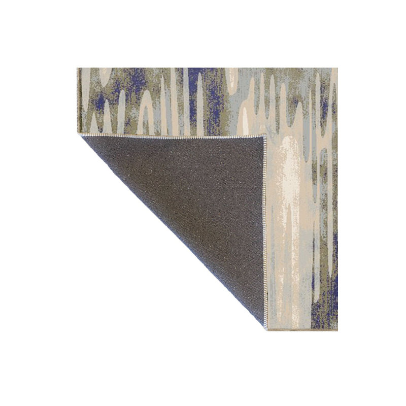 Tapis décoratif et lavable à motif de brouillard, Carré 3 pi 3 po