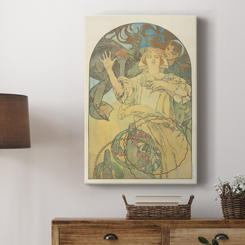 «De Forest Phonof Film», toile tendue par Alphonse Mucha, 8 x 12