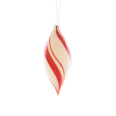Ornement en forme de fleur de canne blanche suspendue blanche (paquet de 3)