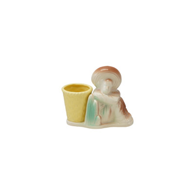 Stoneware Basket Shaped Toothpick Holder