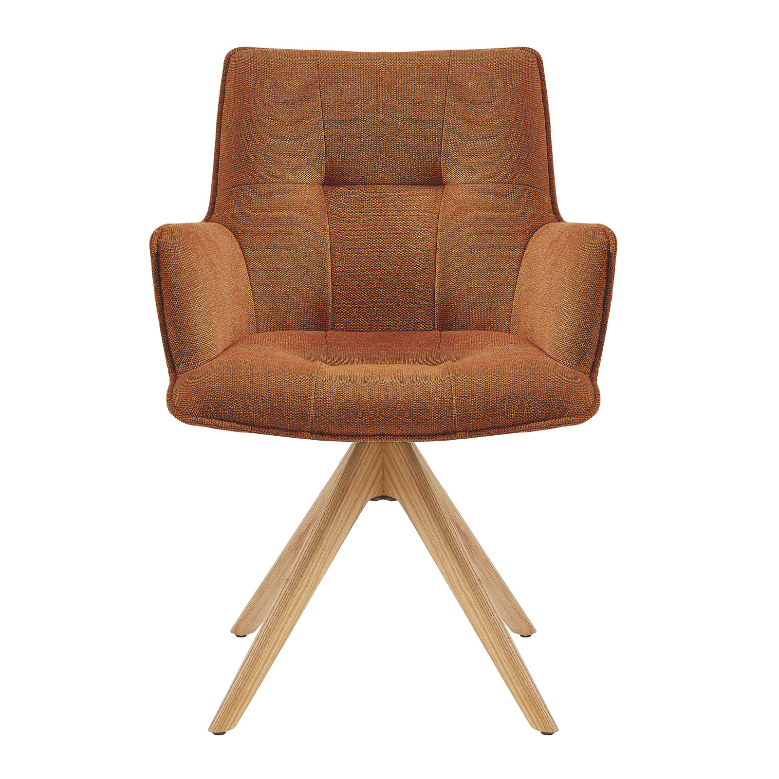 Jadel Fabric Upholstered Swivel Office Chair , Orange