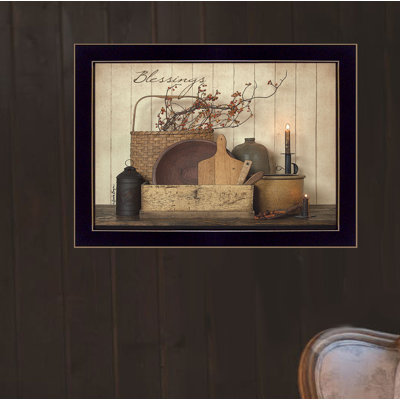 Count Your Blessing Framed Wall Art for Living Room, Home Wall Decor by Susie Boyer