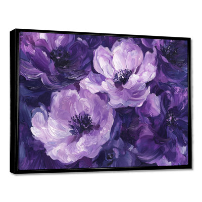 Pivoines mauves, danse de l'élégance I - pivoines, art mural